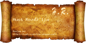 Hust Rozália névjegykártya